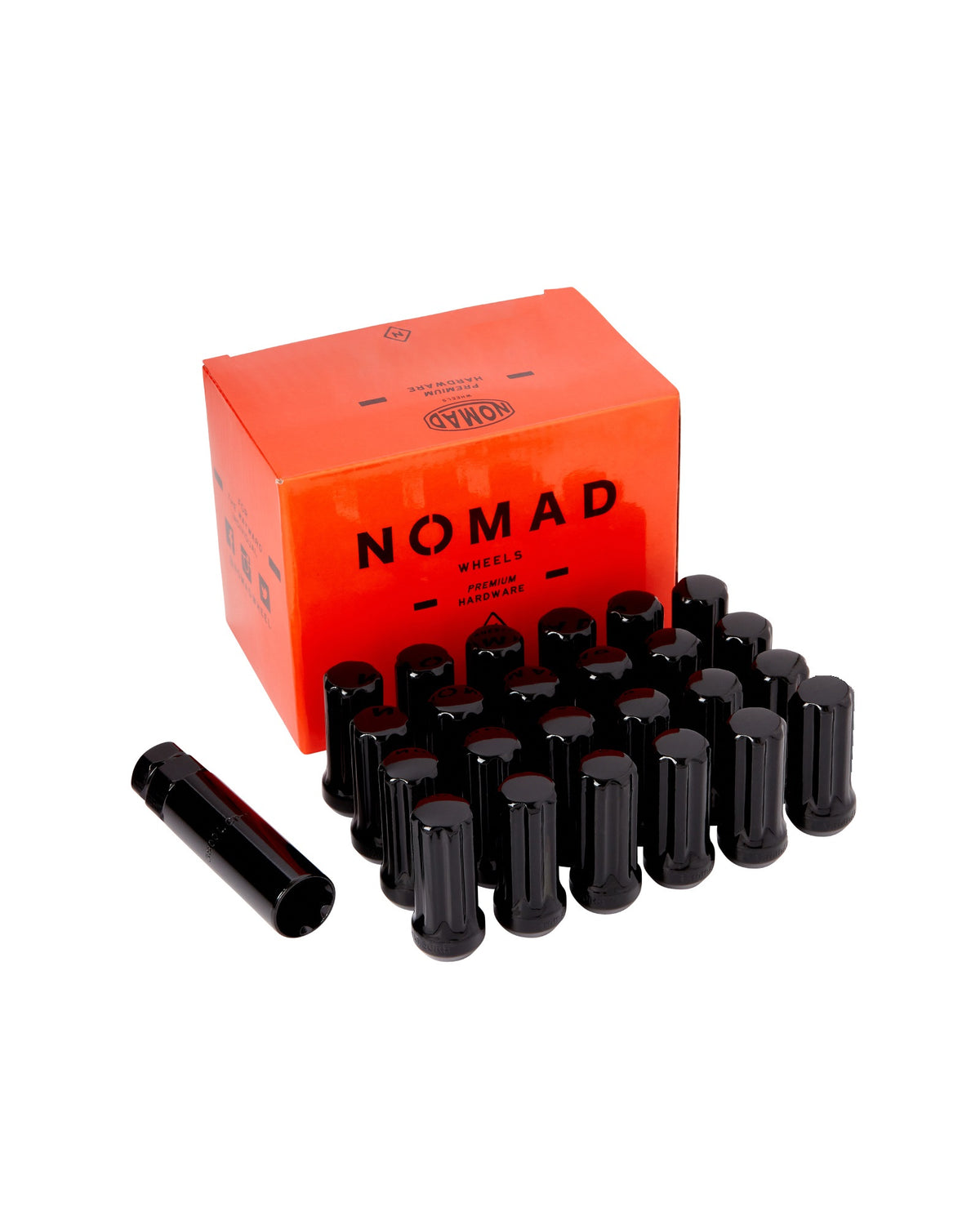 N-L73809N-LBKA6NV - 14X1.50 XL DUPLEX BLACK SPLINE 6 LUG KIT NO VALVE STEMS