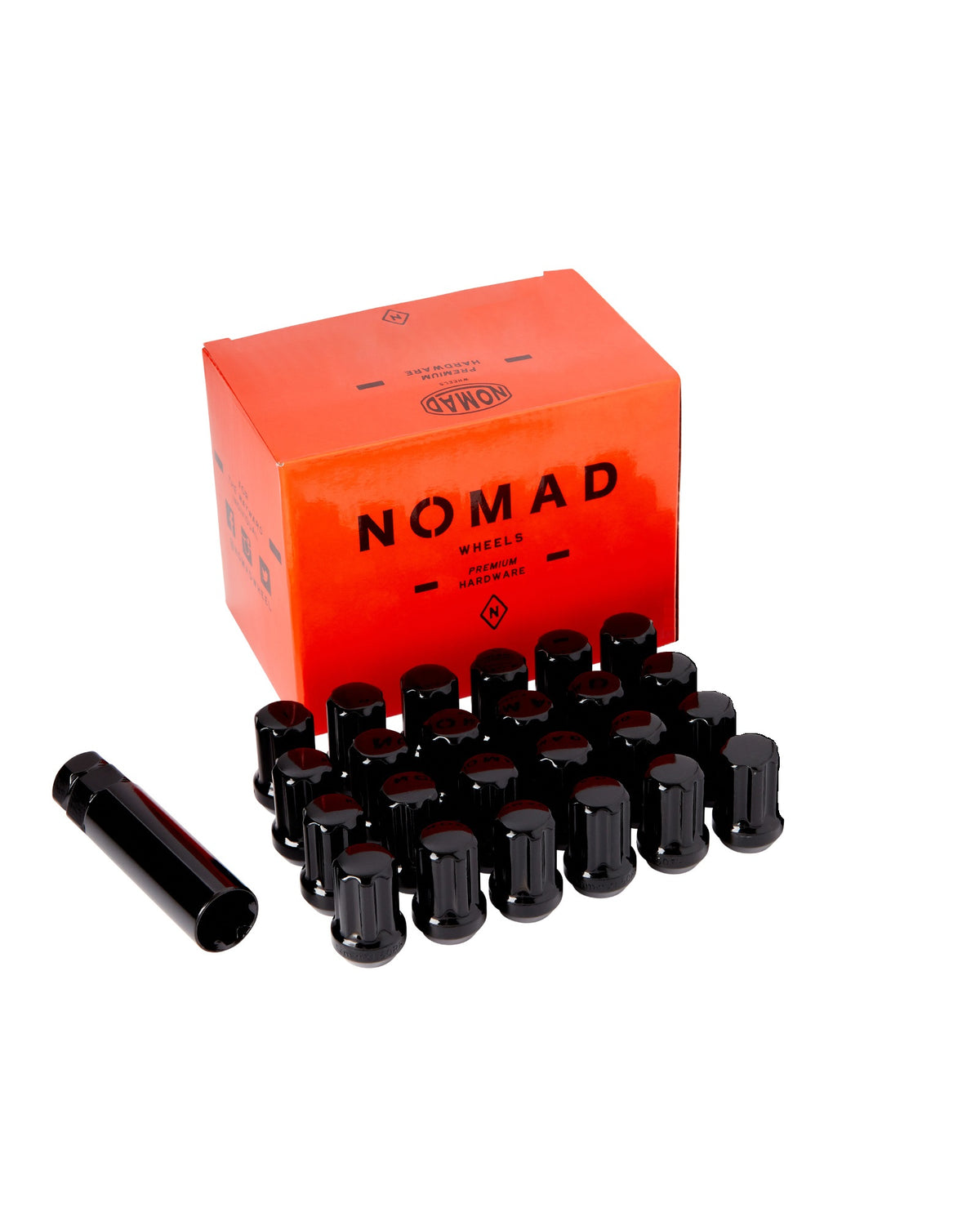 N-L73809DBKA6NV - 14X1.50 DUPLEX BLACK SPLINE 6 LUG KIT NO VALVE STEMS